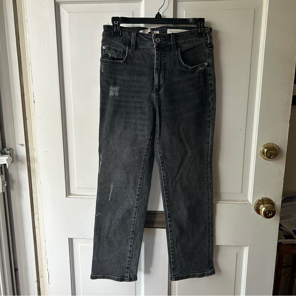 Anthropologie pilcro black cropped jeans